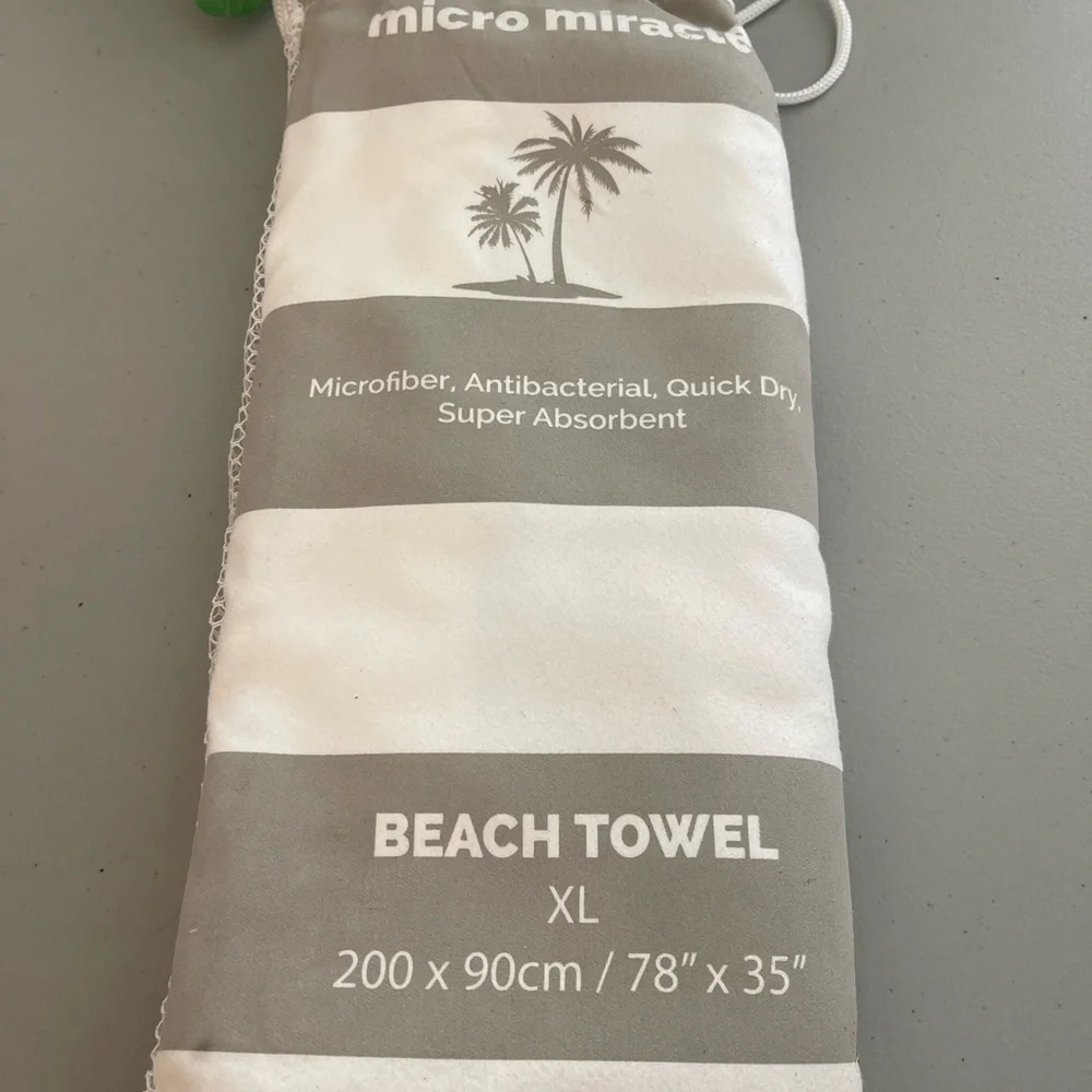 Micro Miracle White Beach Towel XL